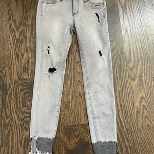 Girls Tractr jeans size 7 in distressed gray